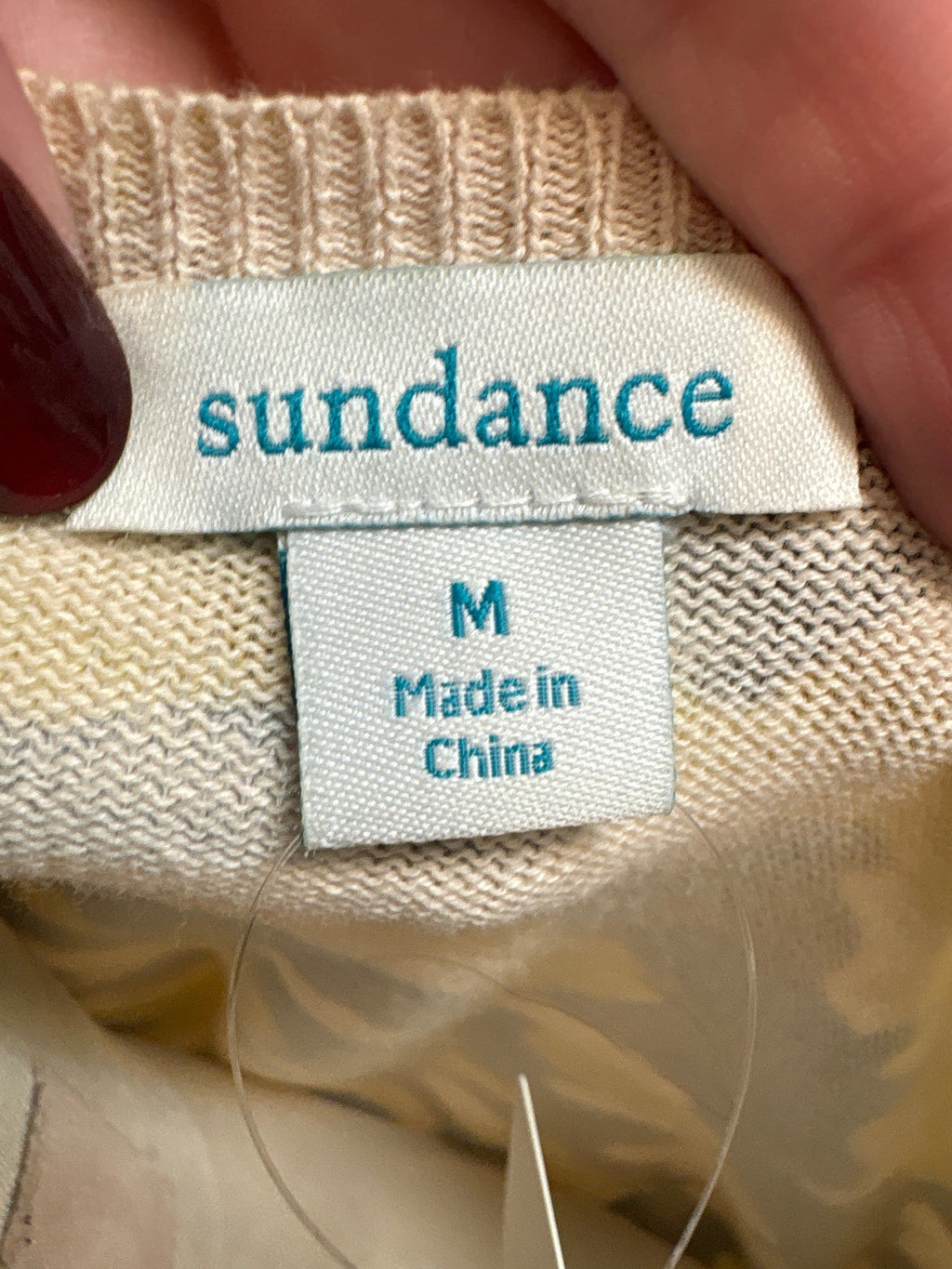 Sundance 100% Cotton Green Sweater, M