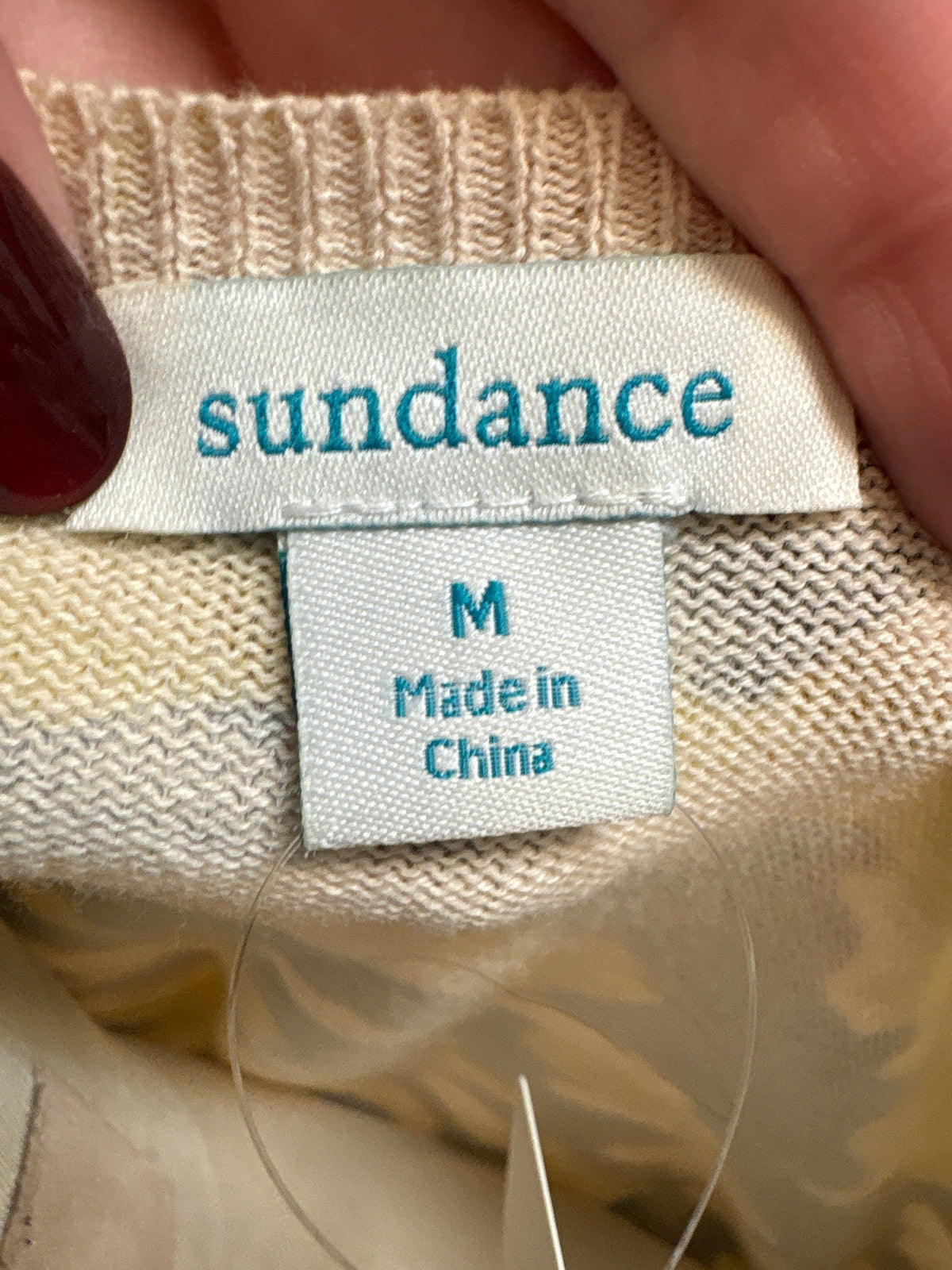Sundance 100% Cotton Green Sweater, M