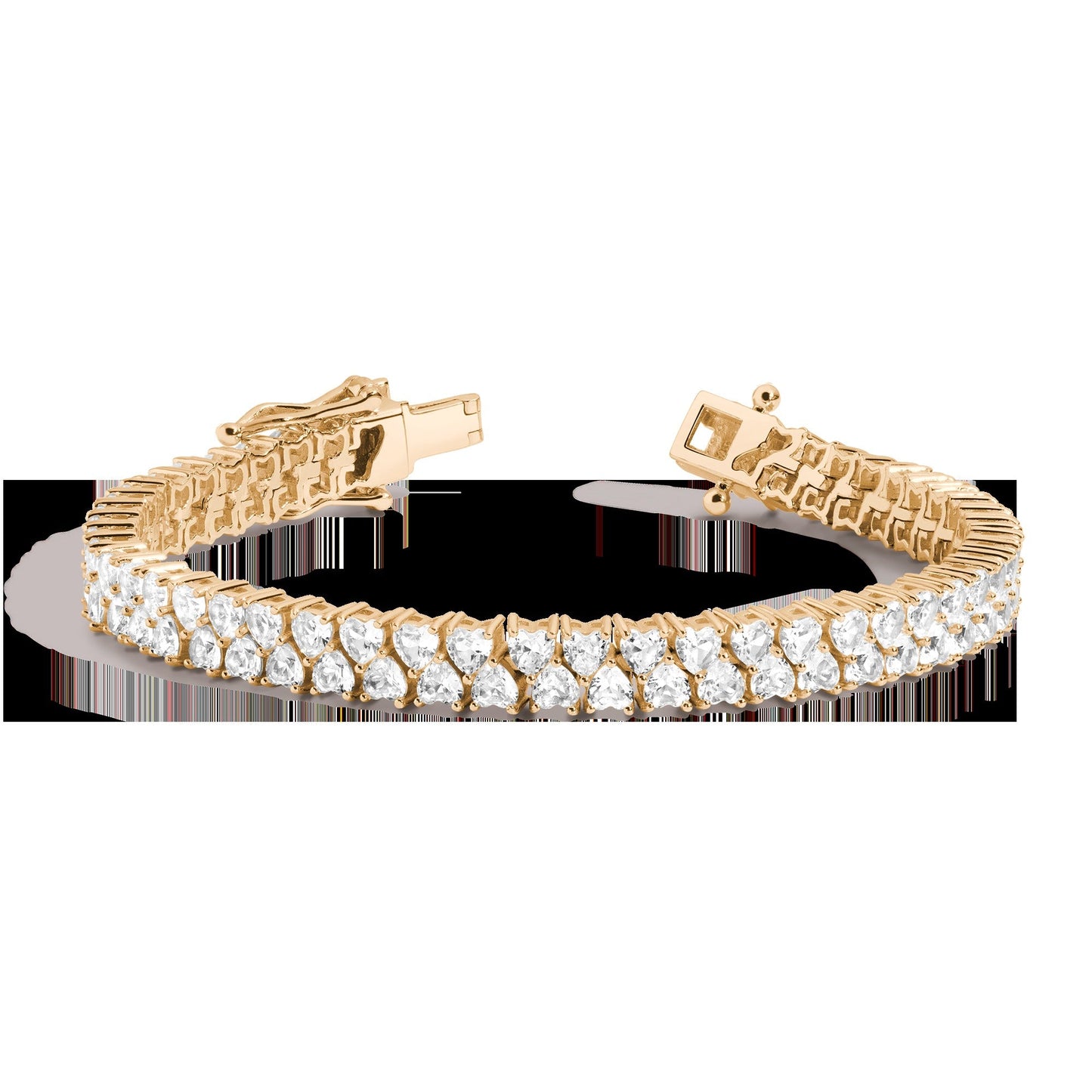 Lab Grown White Sapphire Love Affair Tennis Bracelet