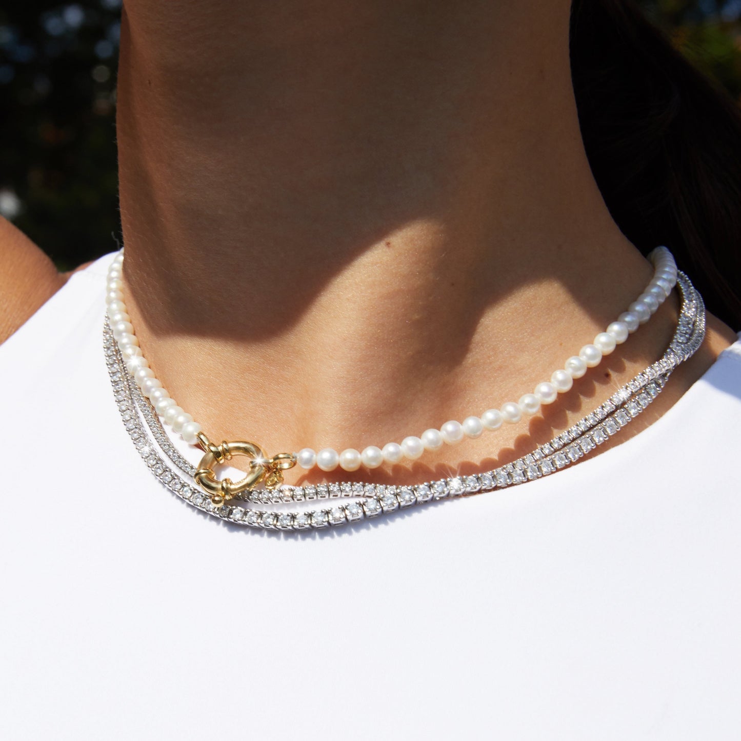 Classic Lab Grown Diamond Tennis Necklace - 5ct (Large)