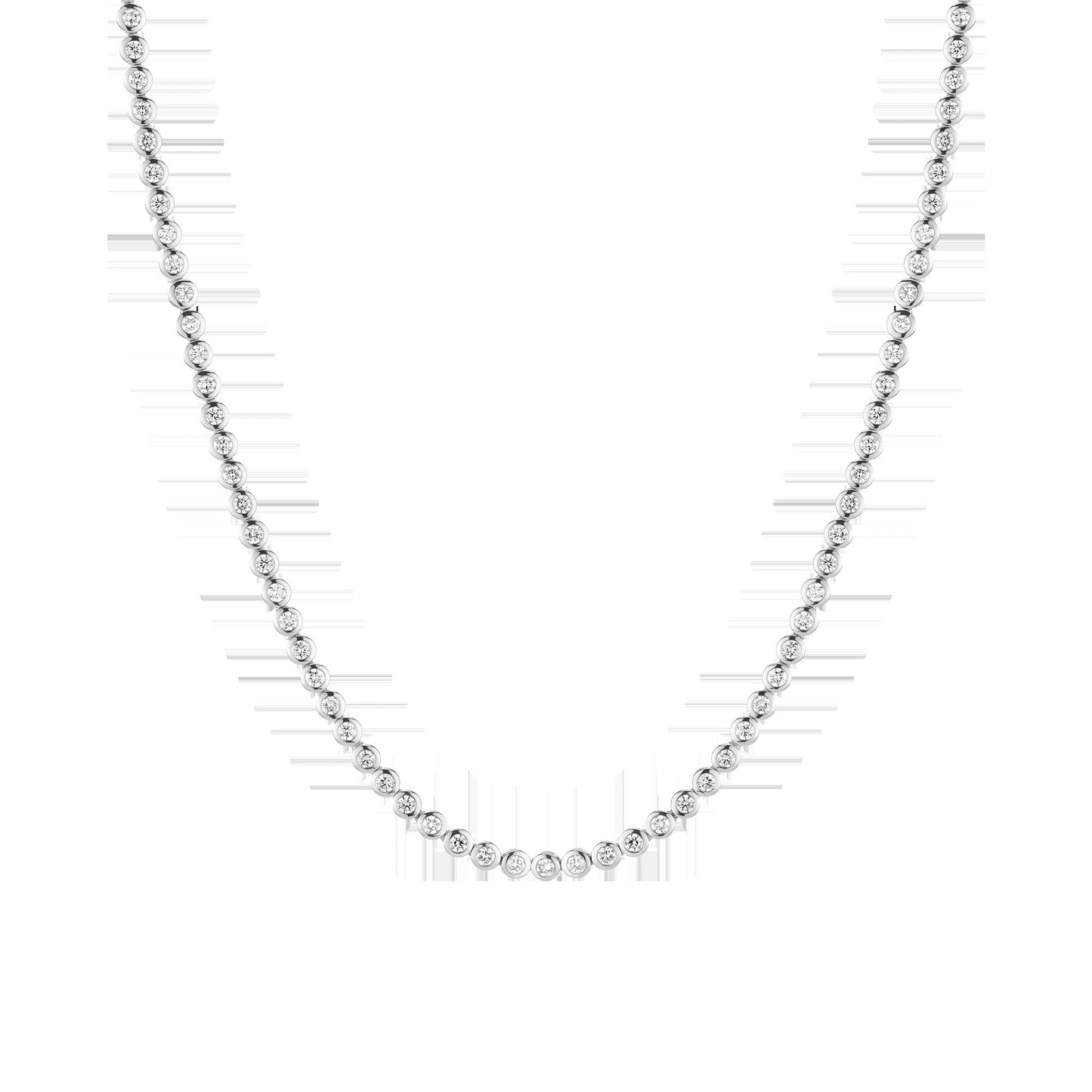 Lab Grown Diamond Bezel Tennis Necklace
