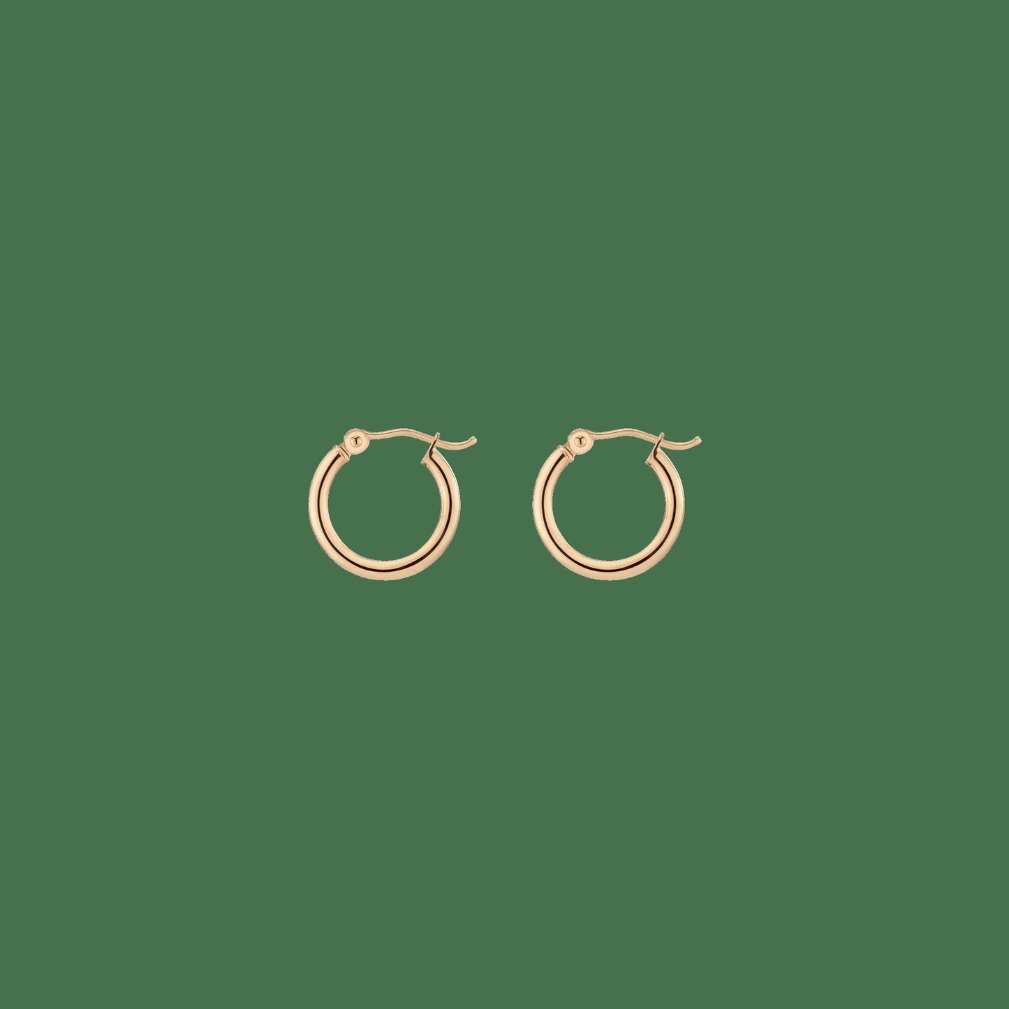Gold Hoop Earrings - 2mm