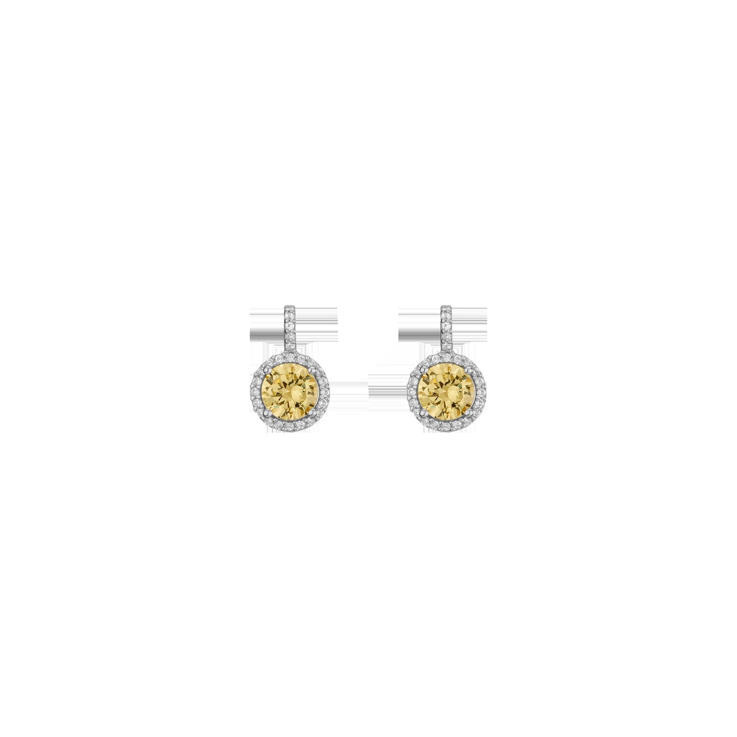 Lab Grown Canary Edwardian Earrings