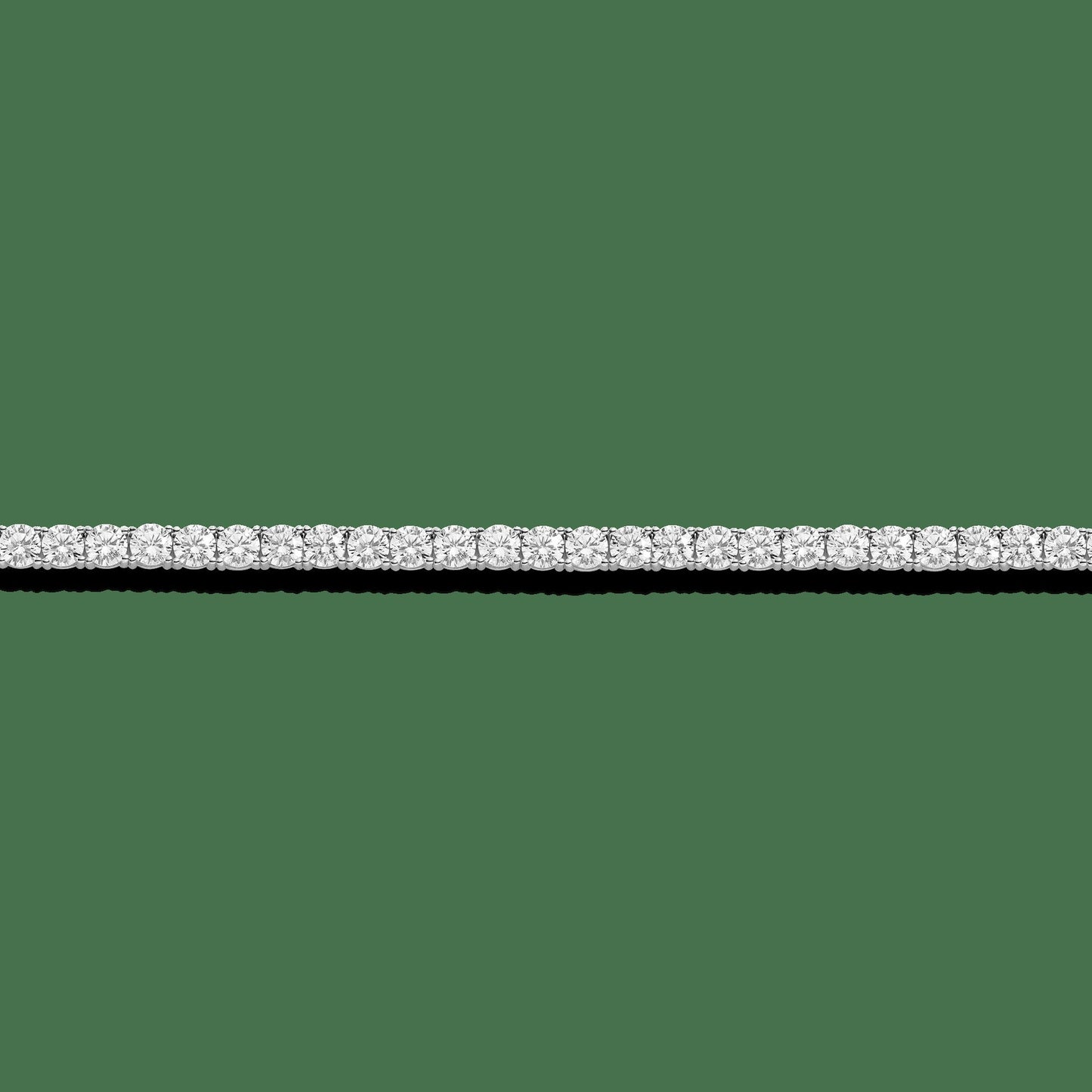 Lab Grown White Sapphire Tennis Necklace