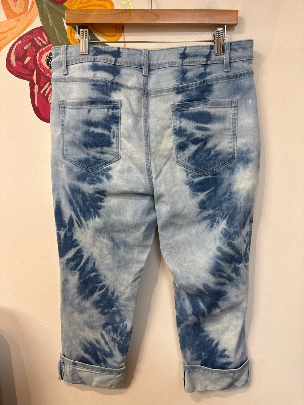 J. Jill High Rise Cropped Cuffed 23" Inseam Jeans, 14 Petite