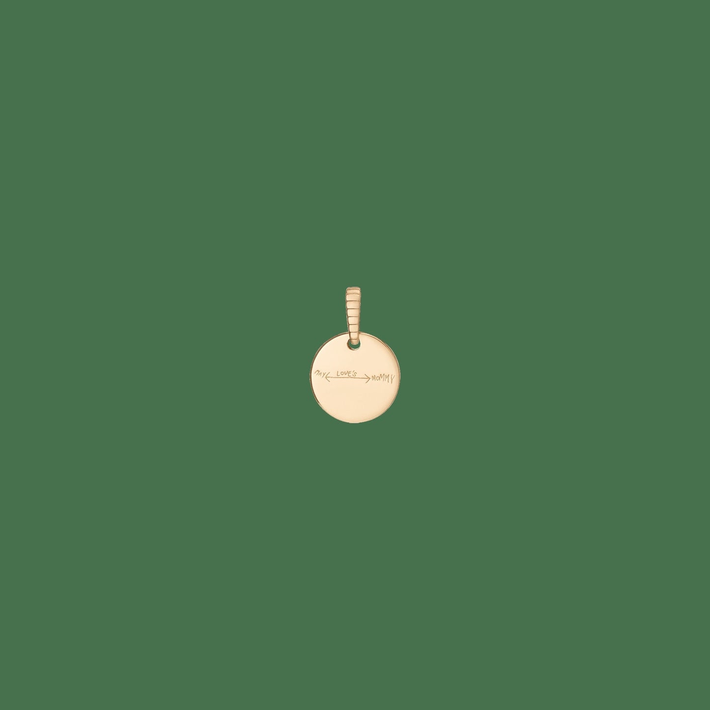 Story in Gold Engraved Pendant