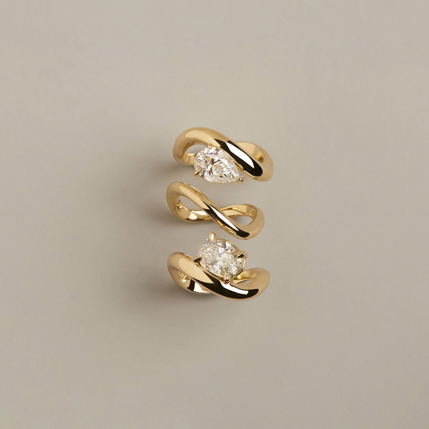 2ct Oval Lab Grown Diamond Floating Ring