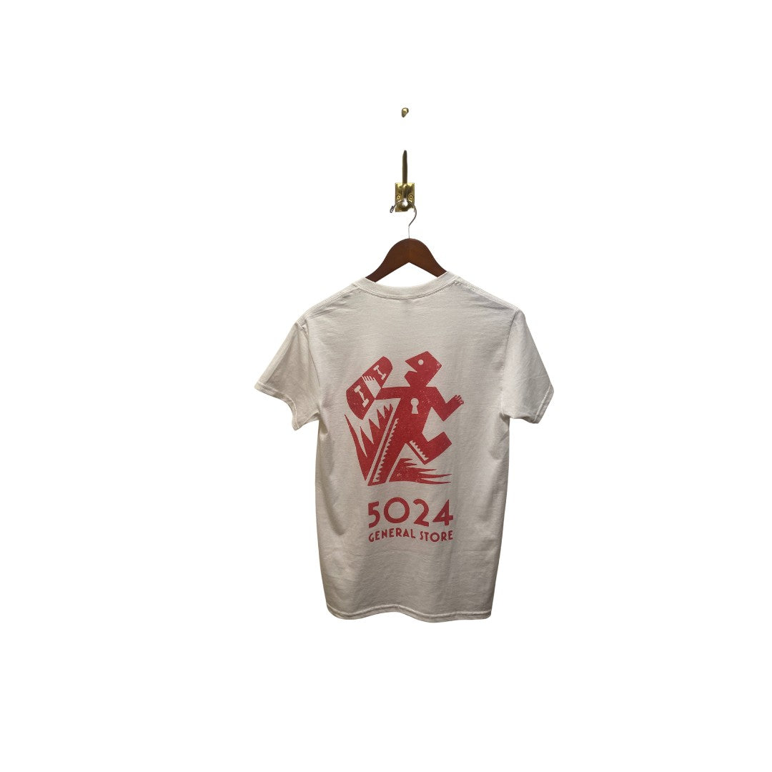 5024 - Tee WHITE/RED 2 LOGO