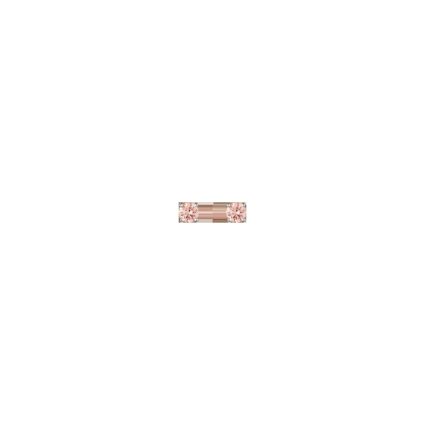 Lab Grown Pink Diamond Solitaire Stud Earrings