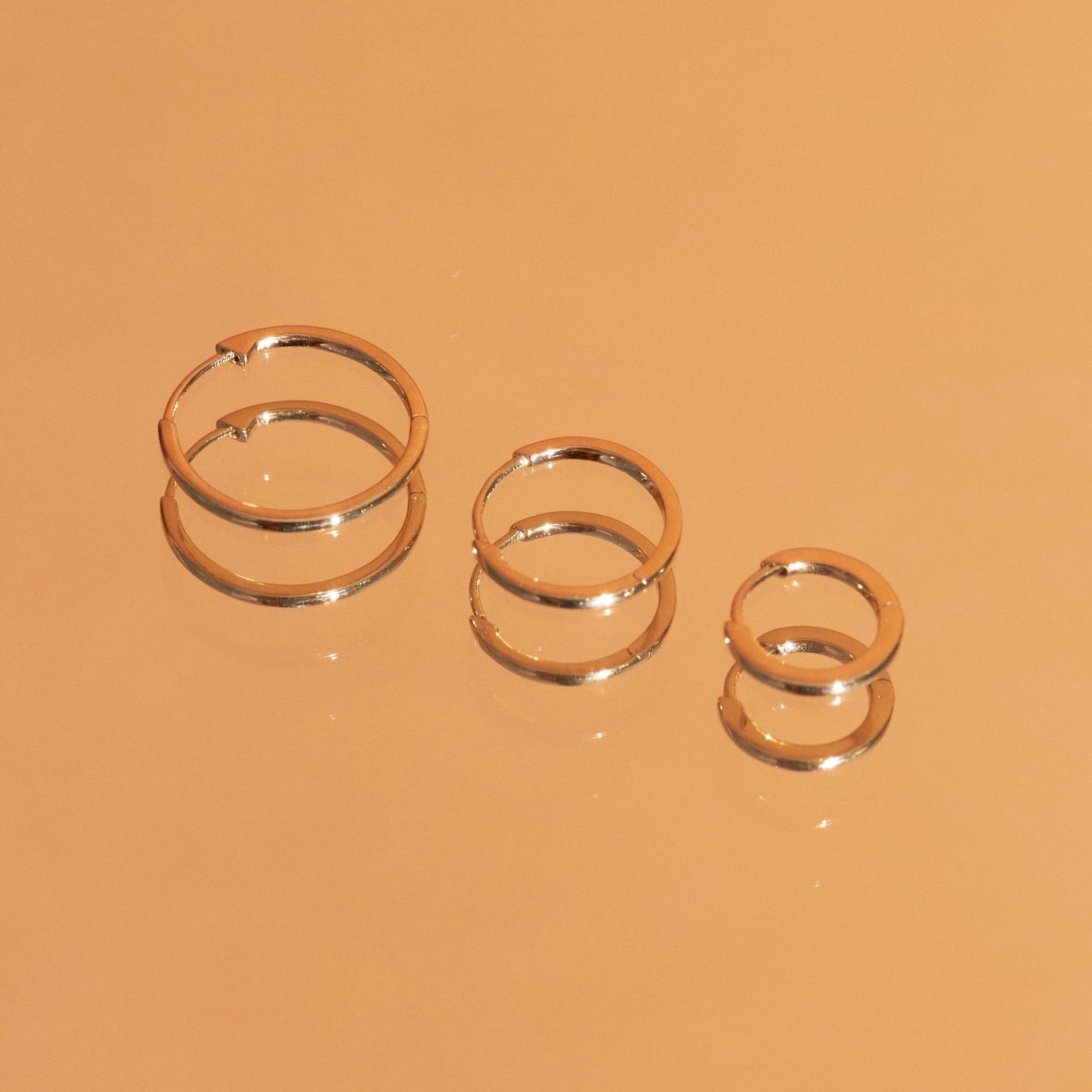 Skinny Gold Hinged Huggie Earrings