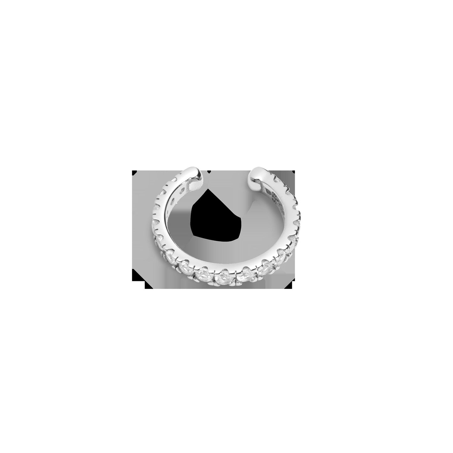 Lab Grown White Sapphire Ear Cuff