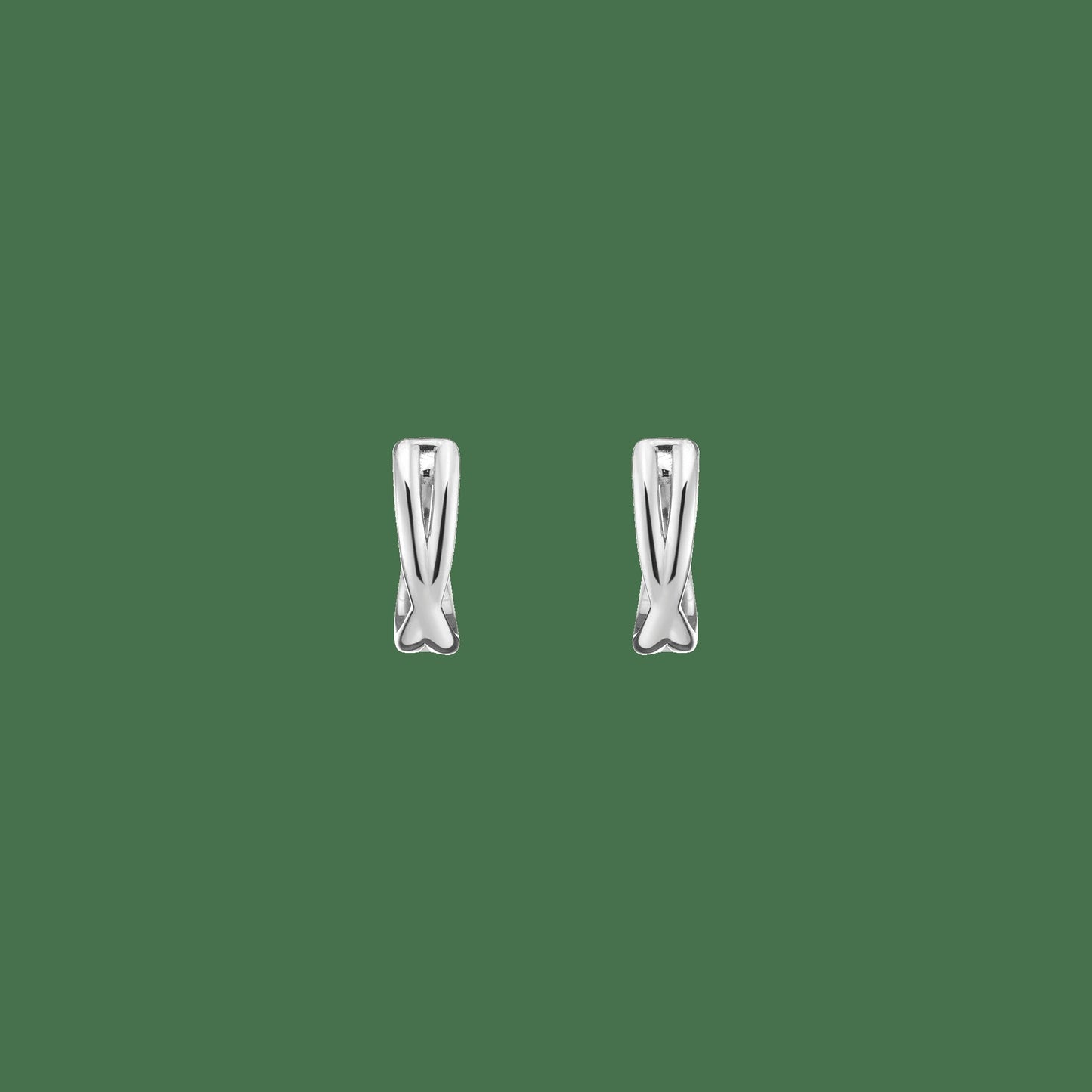 Crossover Huggie Earrings