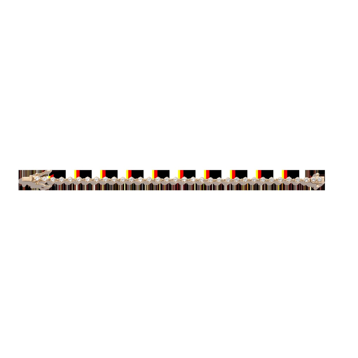 Lab Grown White Sapphire Georgian Tennis Bracelet