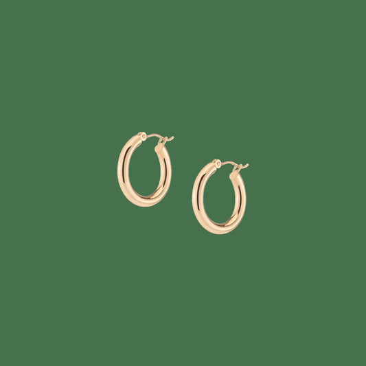 Gold Hoop Earrings - 3mm (20mm)