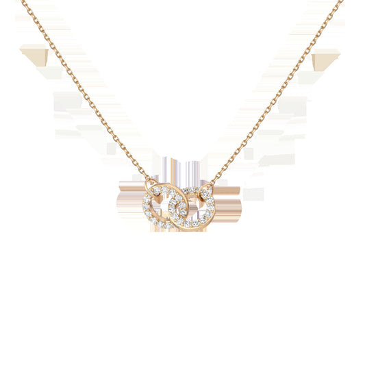 Double Lab Grown Diamond Connection Necklace