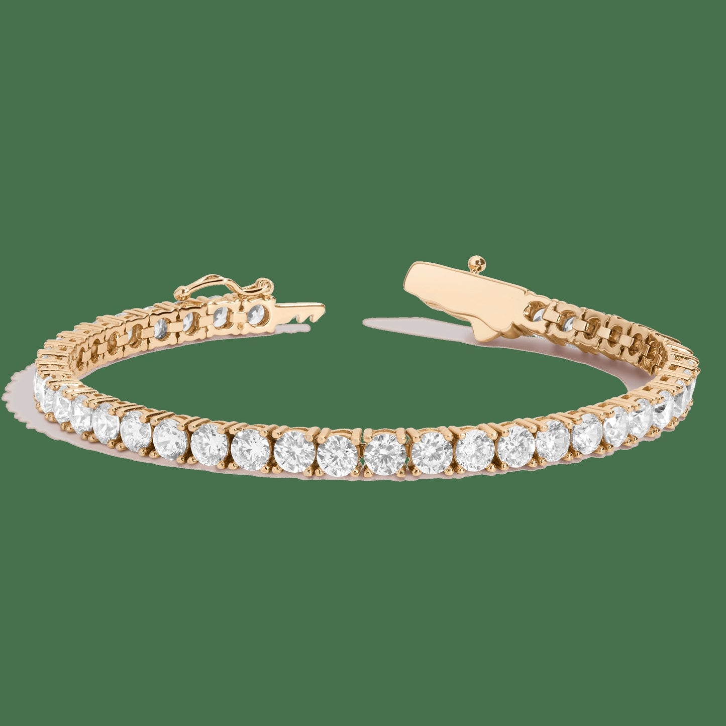 Lab Grown White Sapphire Tennis Bracelet
