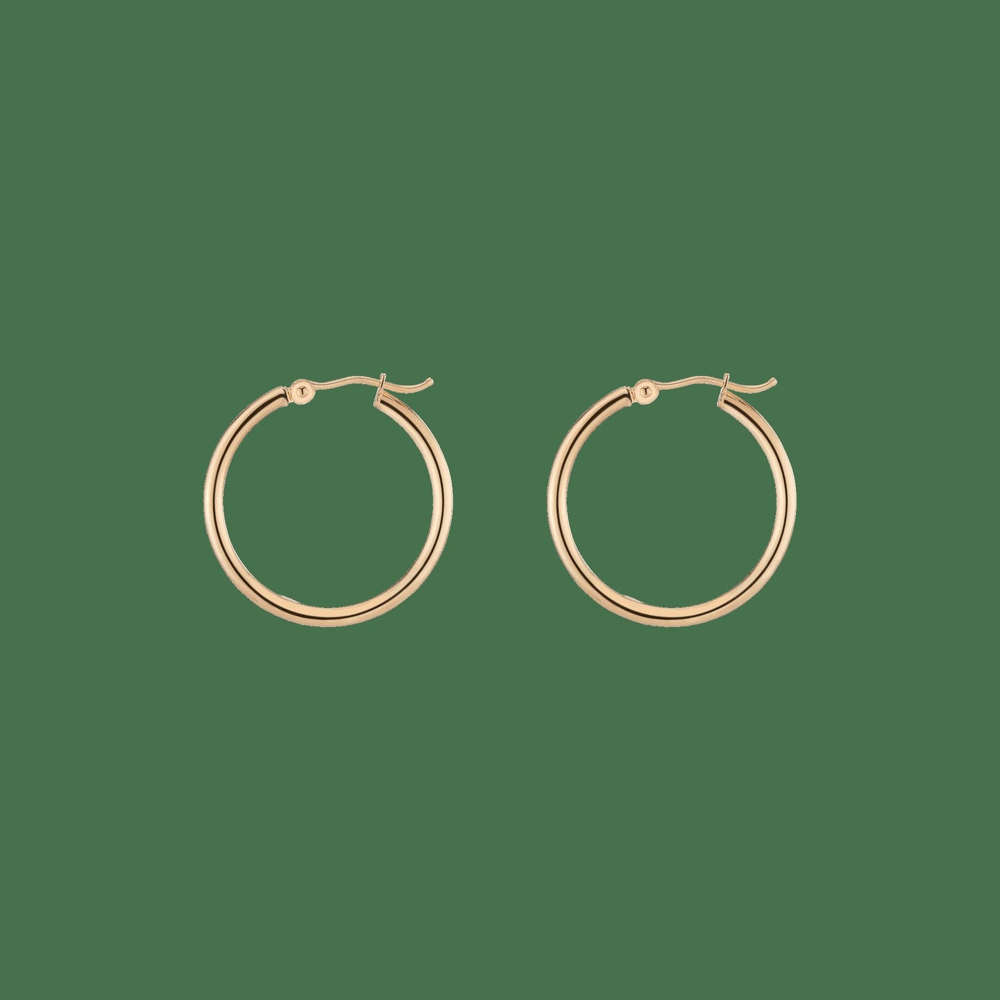 Gold Hoop Earrings - 2mm