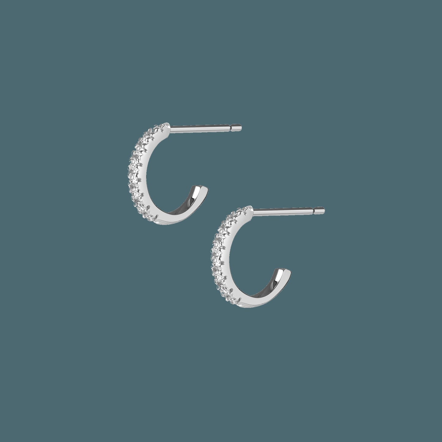 Diamond Huggie Earrings