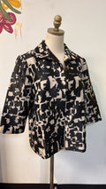 New Chico's Black Blockade Jacquard Jacket, M