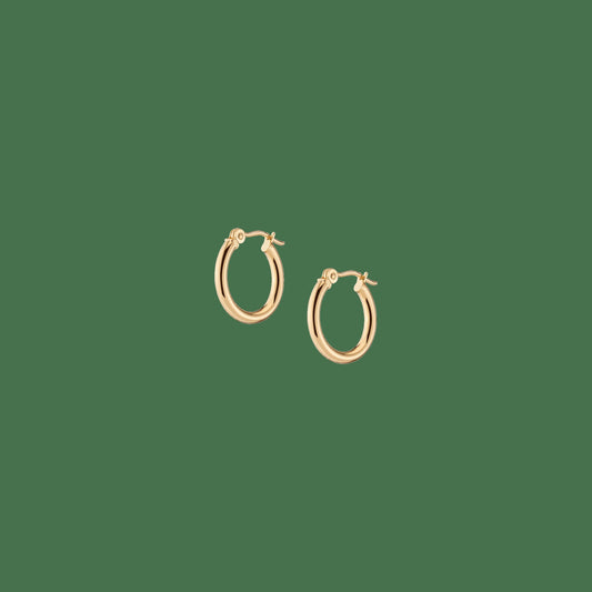 Gold Hoop Earrings - 2mm