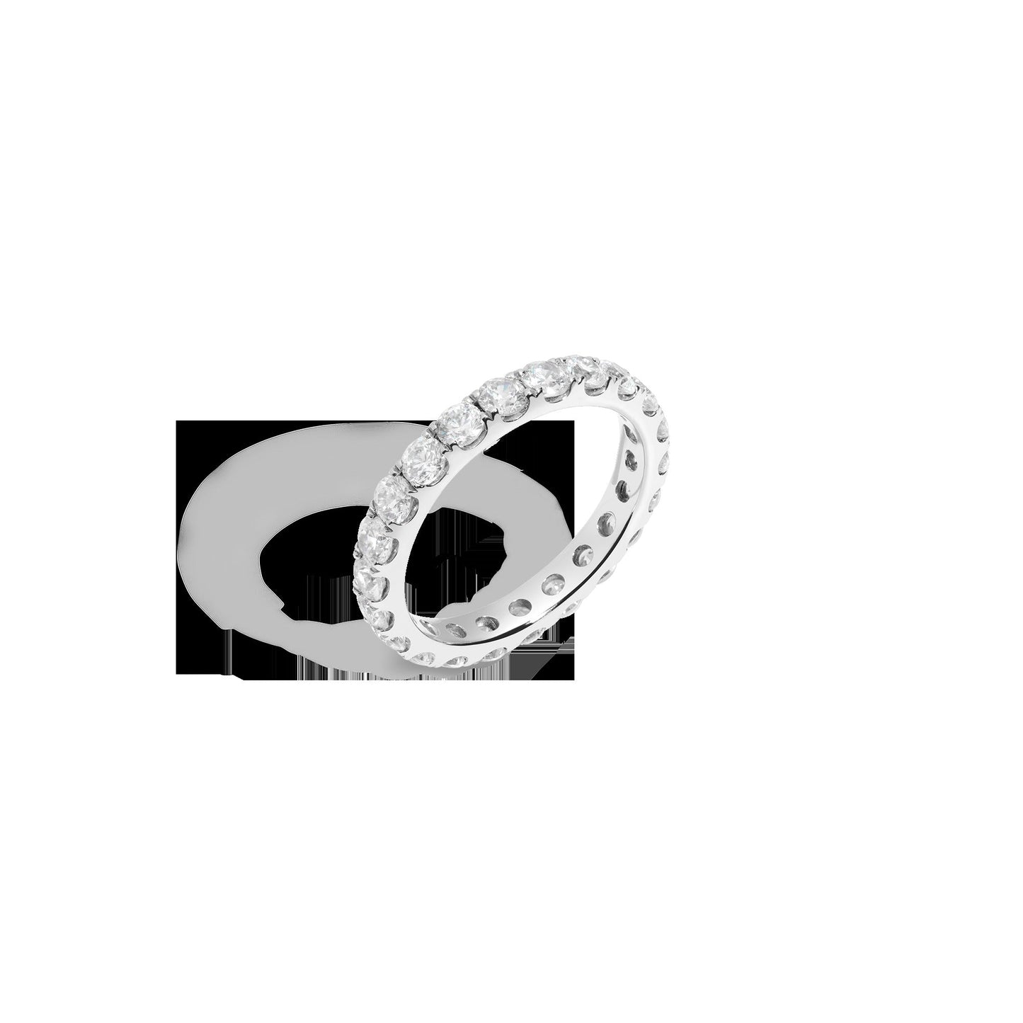 2ct Round Lab Grown Diamond Eternity Ring