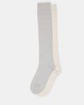 FALL 2 PACK MARLED KNEE HIGH SOCKS LIGHT GREY
