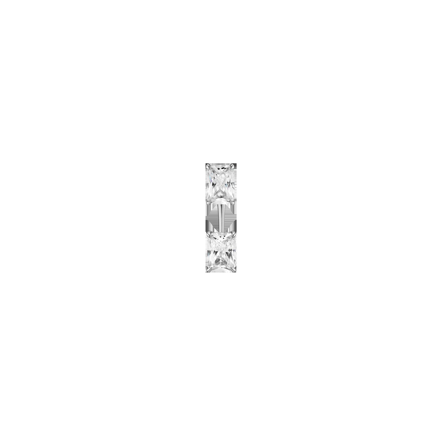 Lab Grown Diamond Ear Jacket - 1ct Oval Bottom Stone