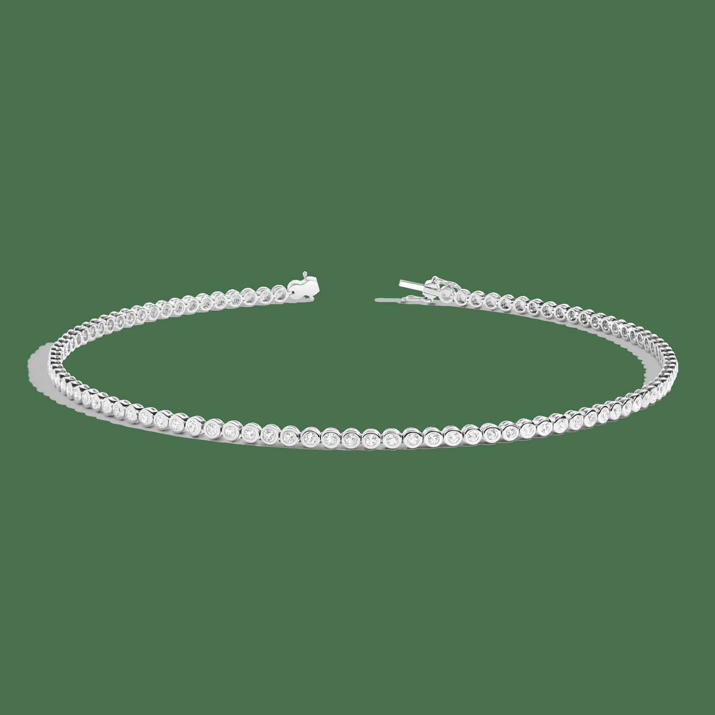 Diamond Bezel Tennis Necklace