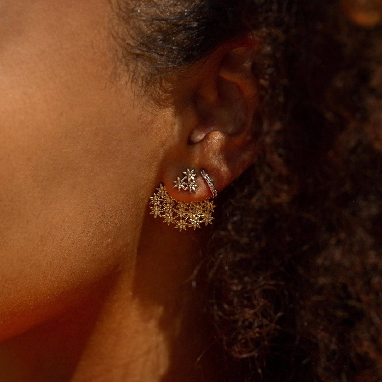 Diamond Huggie Earrings