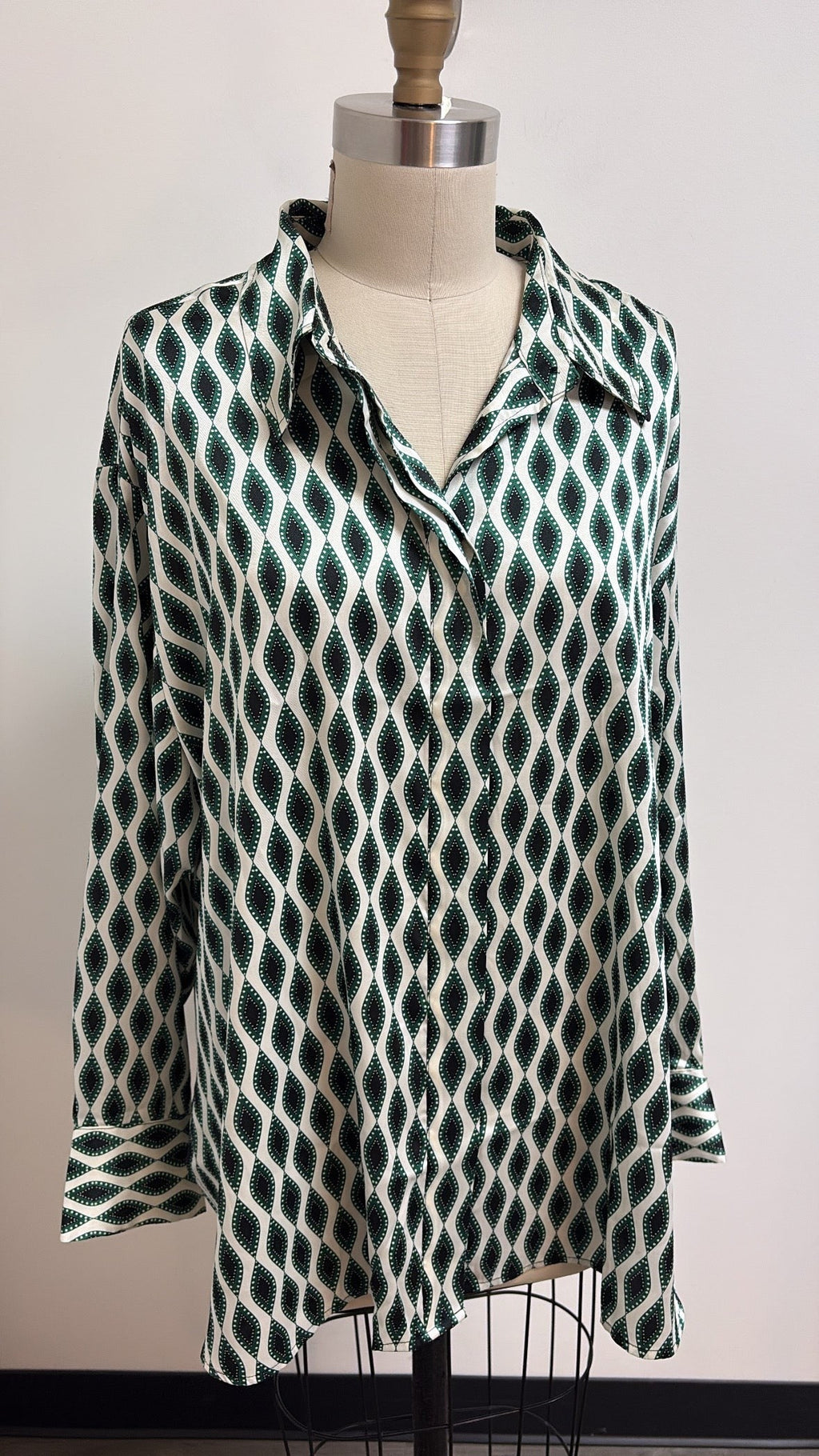 Lane Bryant Green/Black Top, 18/20