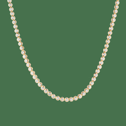 Diamond Bezel Tennis Necklace
