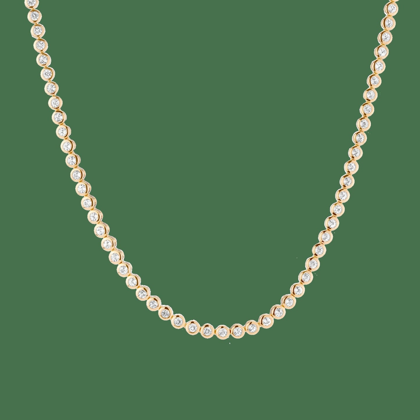 Diamond Bezel Tennis Necklace