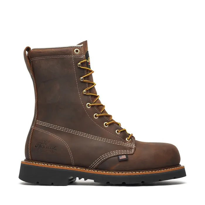 Men's Thorogood American Heritage – 8′′ Crazy Horse Steel Toe Black MAXWear 90TM