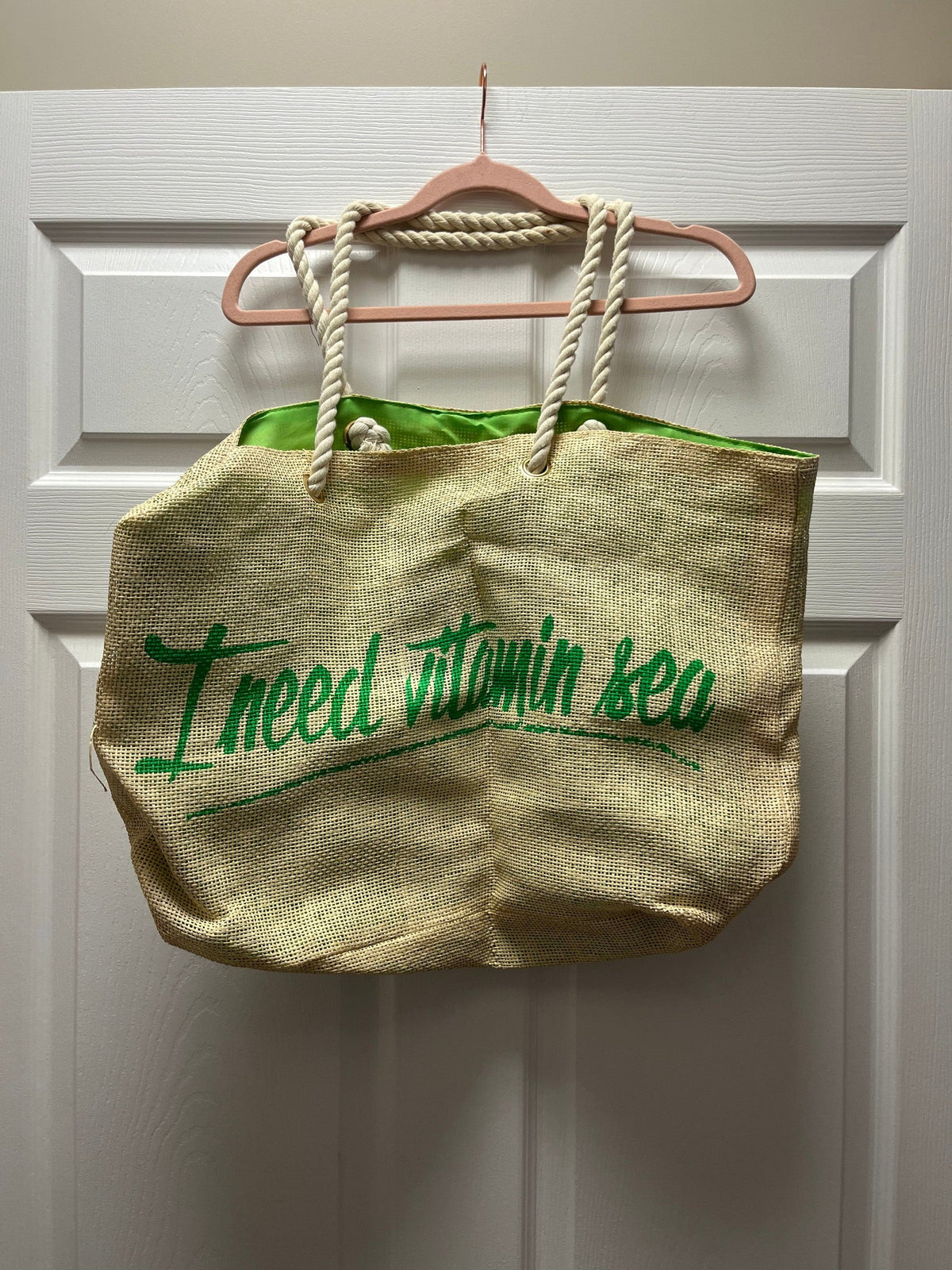 “I need Vitamin Sea” Beach Bag NWOT