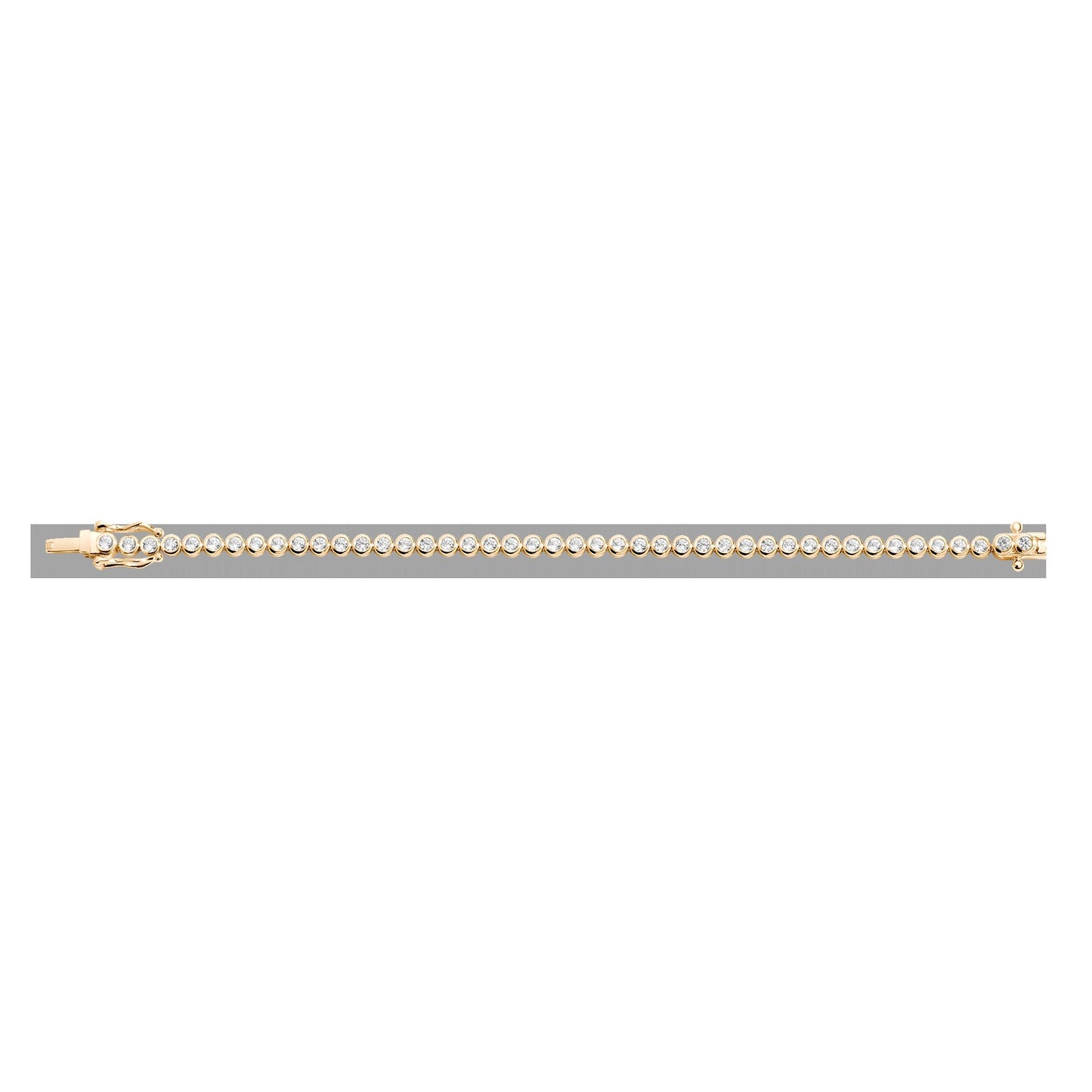 Lab Grown White Sapphire Bezel Tennis Bracelet