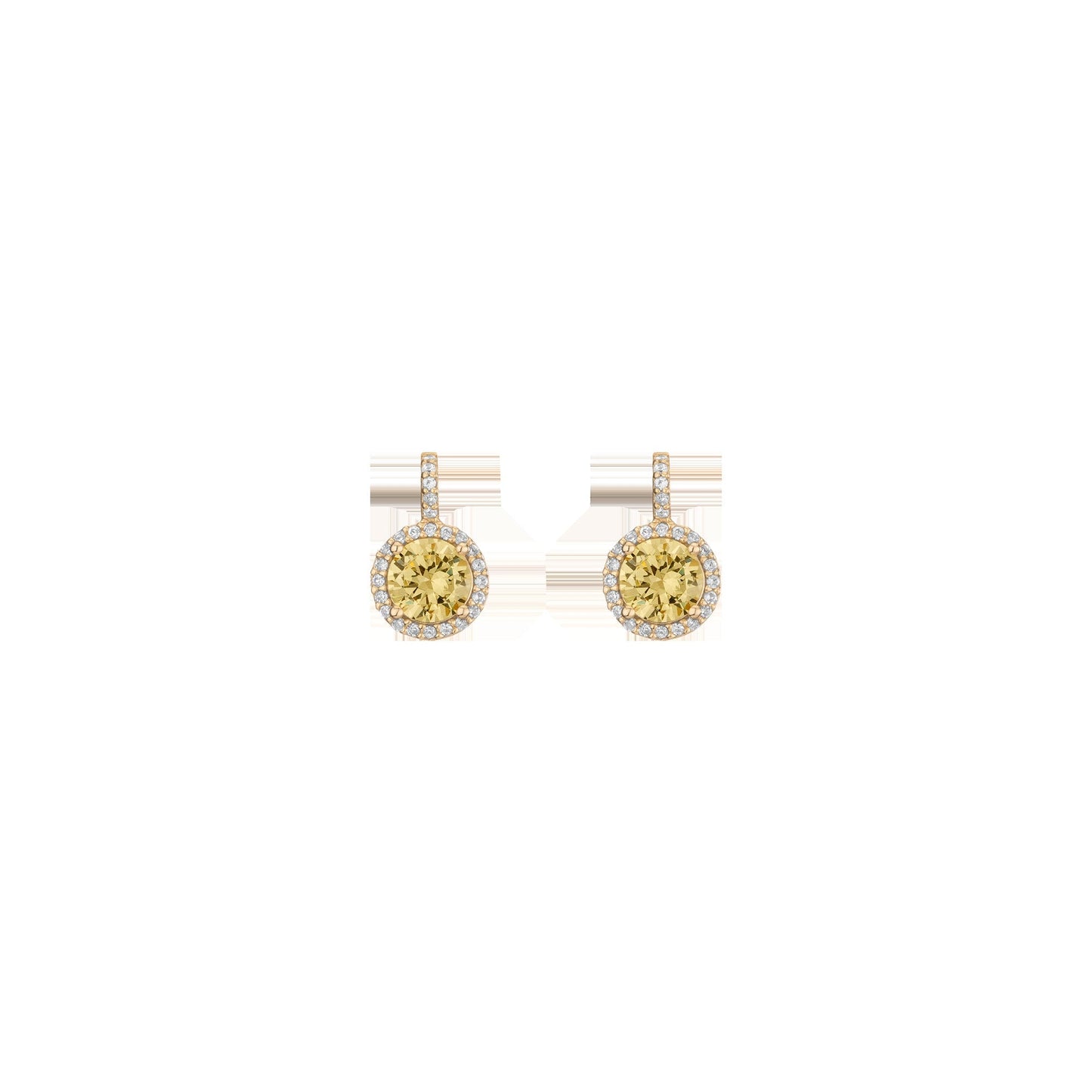 Lab Grown Canary Edwardian Earrings