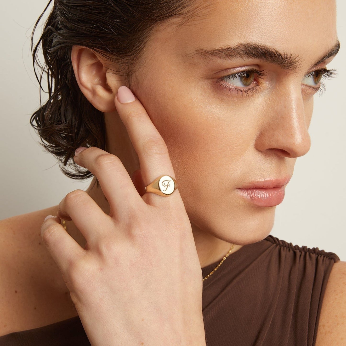 Round Signet Ring