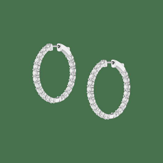 4ct Luxury Lab Grown Diamond Hoops