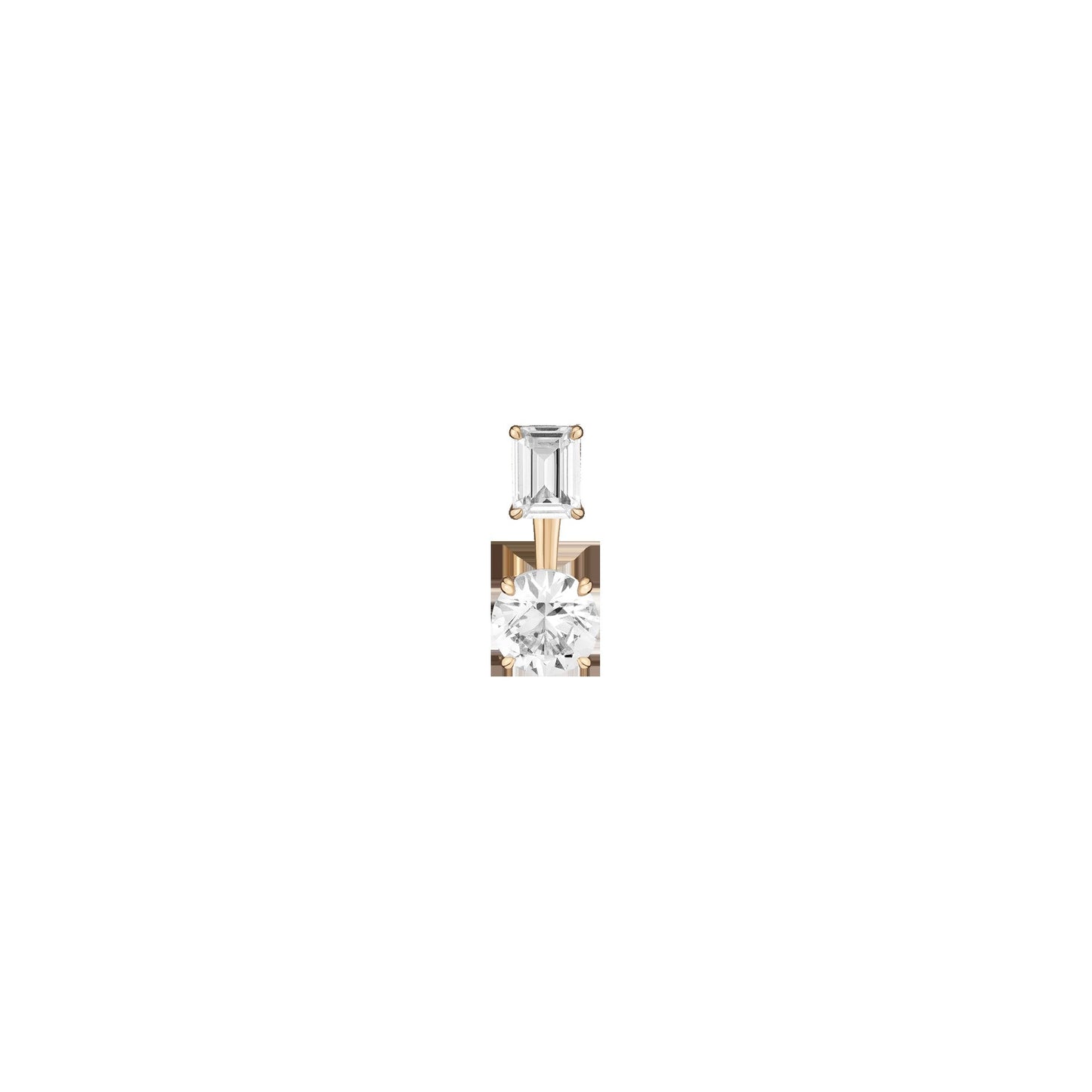Lab Grown White Sapphire Ear Jacket