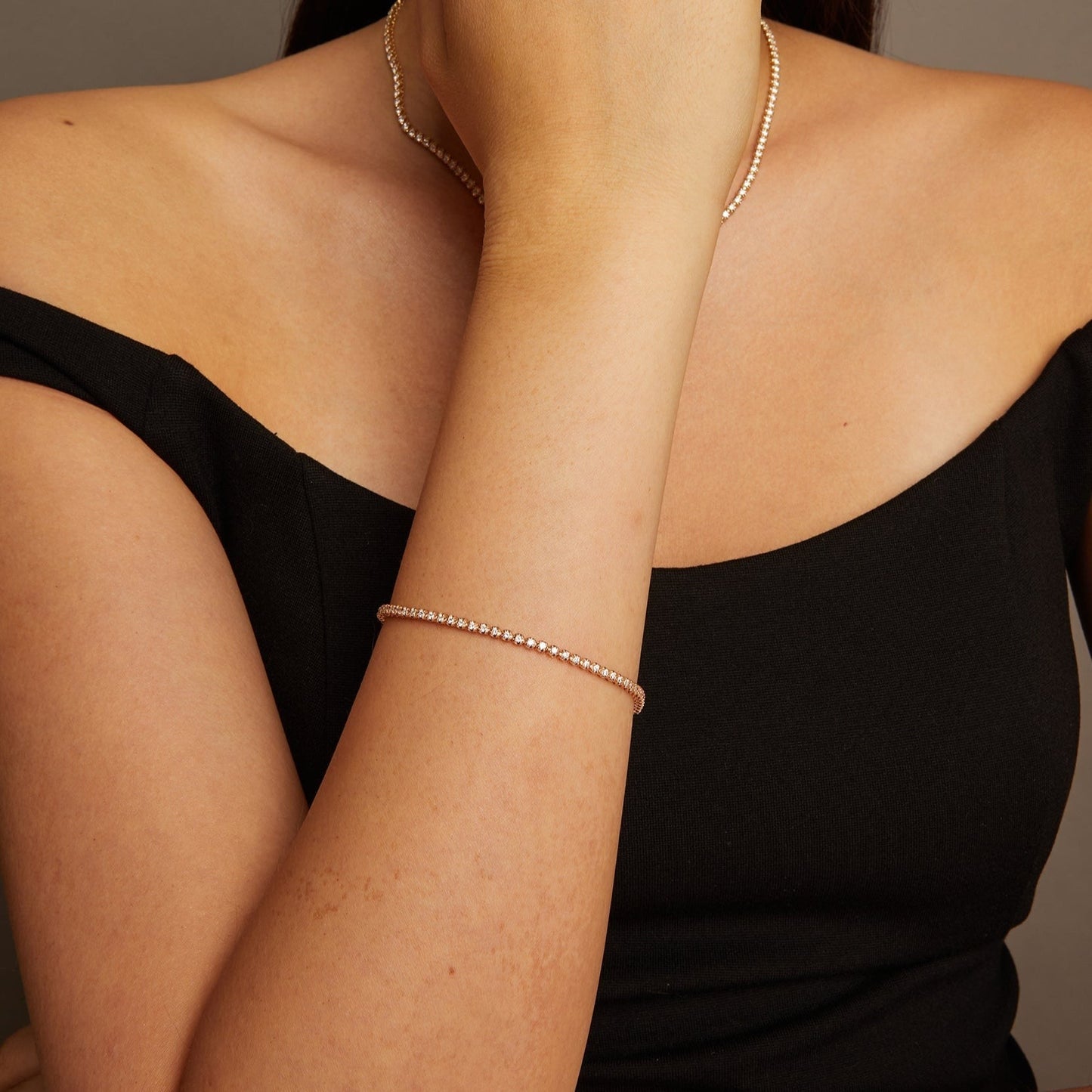 1ct Lab Grown Diamond Cupcake Tennis Bracelet