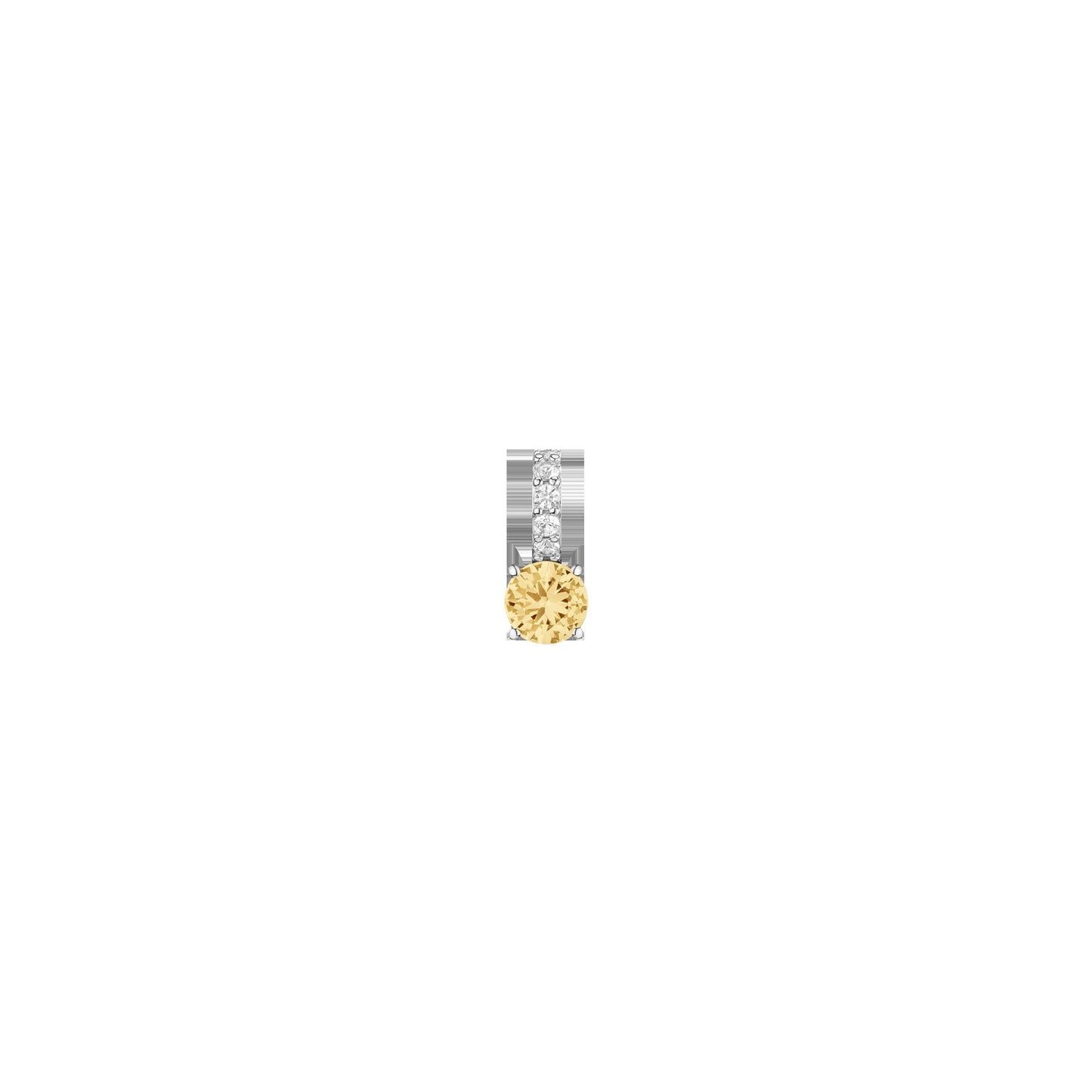 Round Cut Tennis Charm Pendant