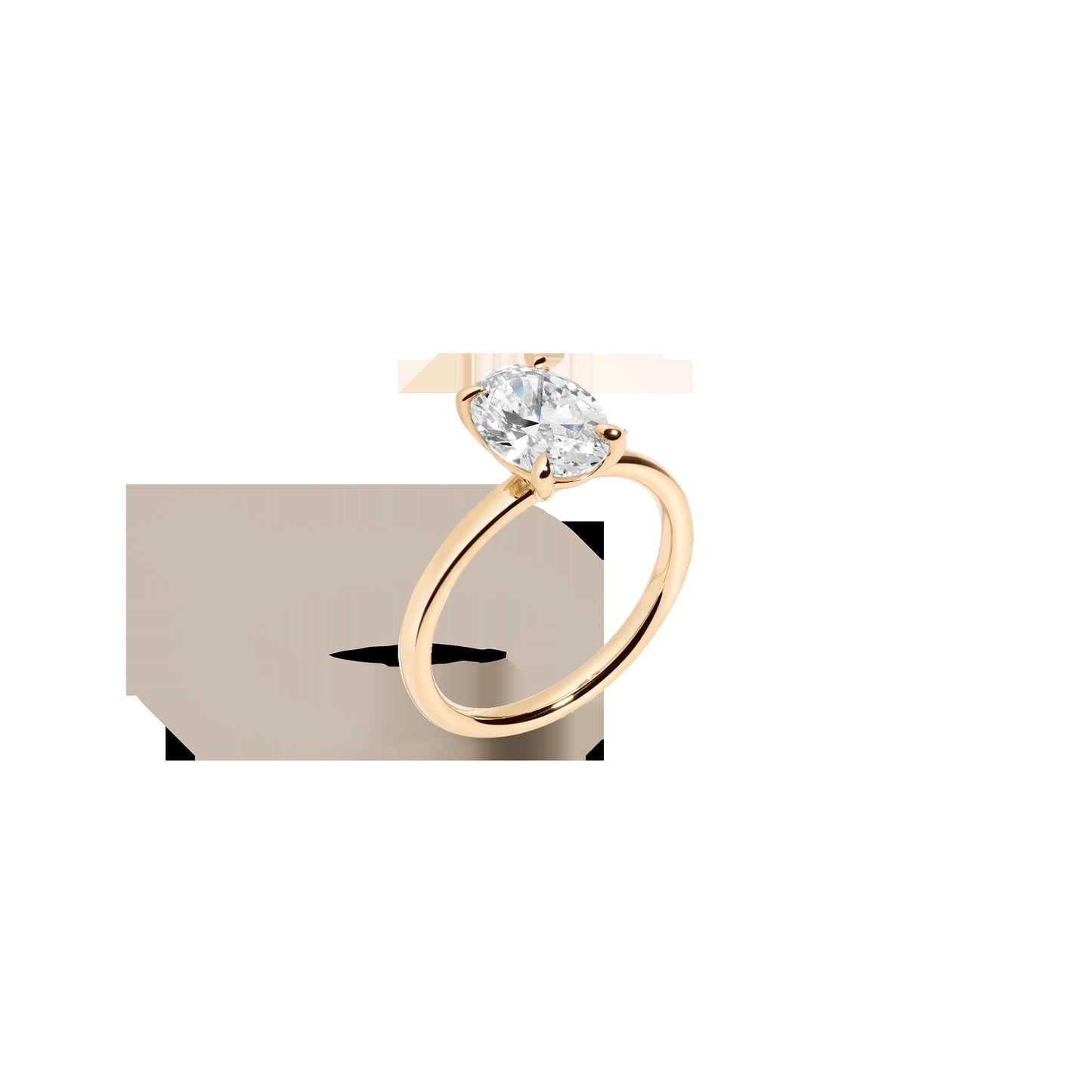 2ct Oval Lab Grown Diamond Solitaire Ring
