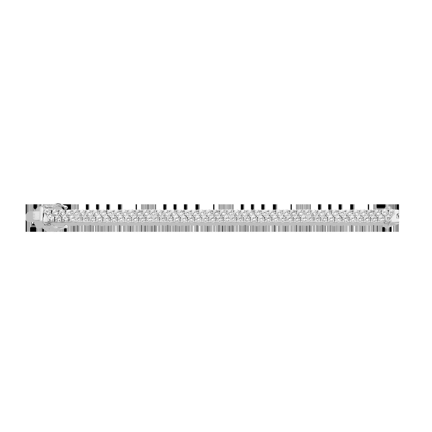 Lab Grown White Sapphire Double Row Tennis Bracelet