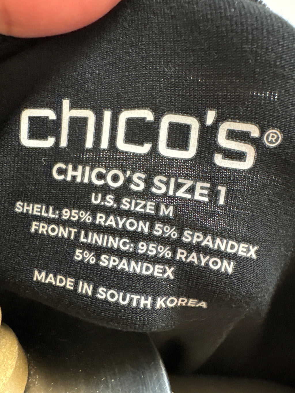 New Chico's Black Touch of Cool Top, M