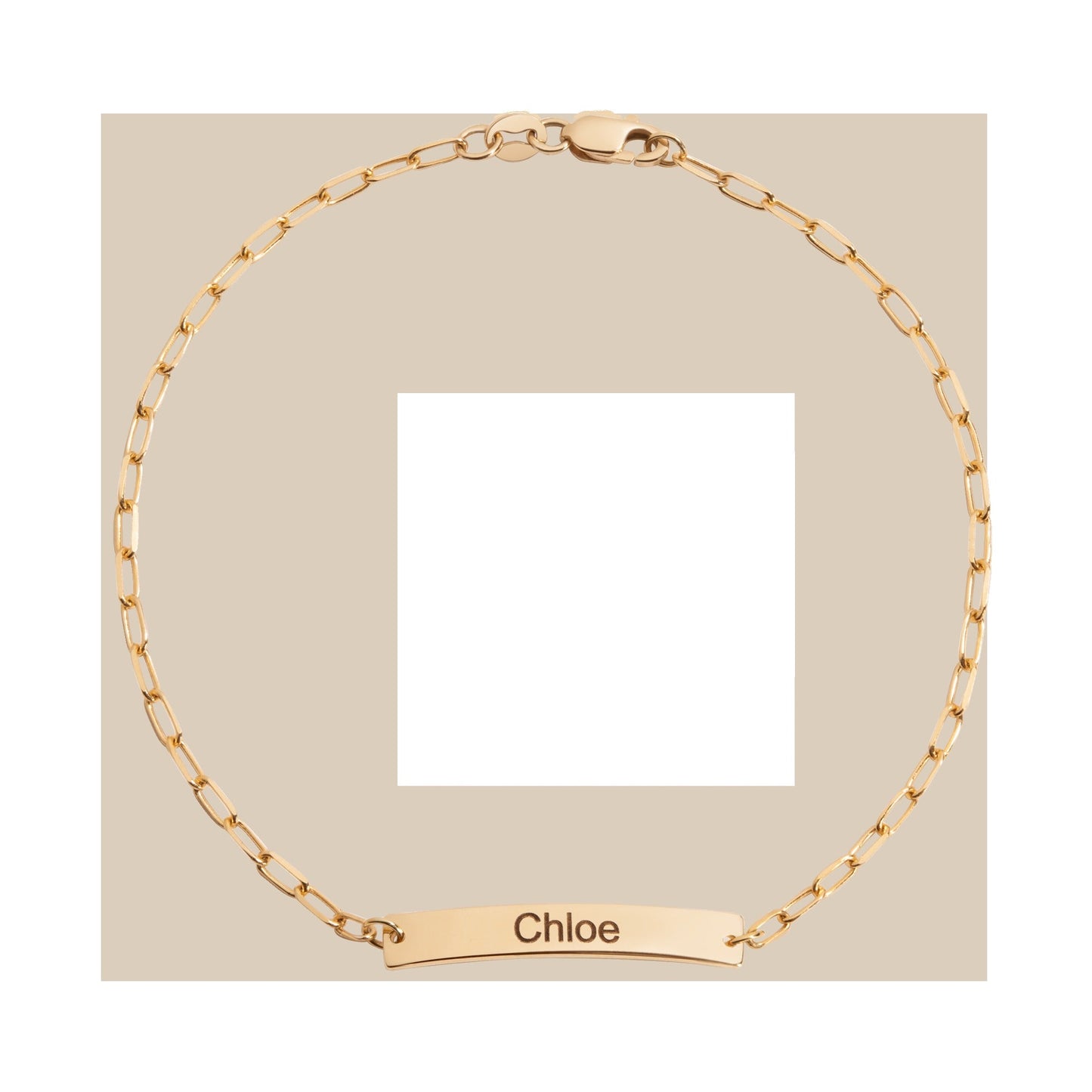 Baby ID Paperclip Chain Bracelet