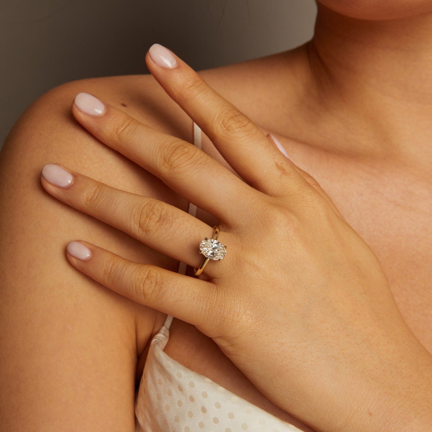 2ct Oval Lab Grown Diamond Solitaire Ring