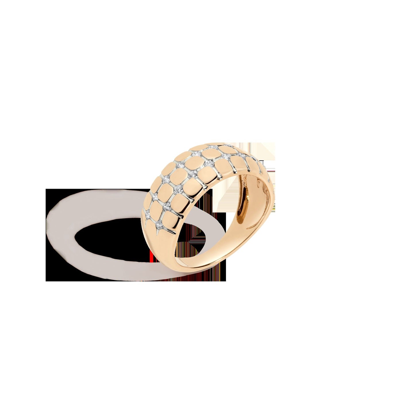 Bold Lab Grown White Sapphire Matrix Ring