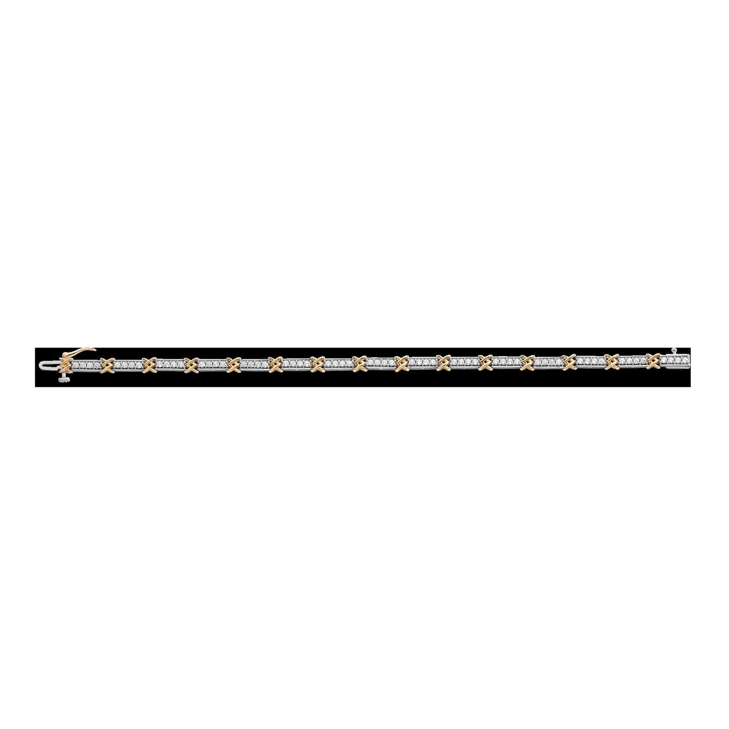 Lab Grown White Sapphire X Tennis Bracelet