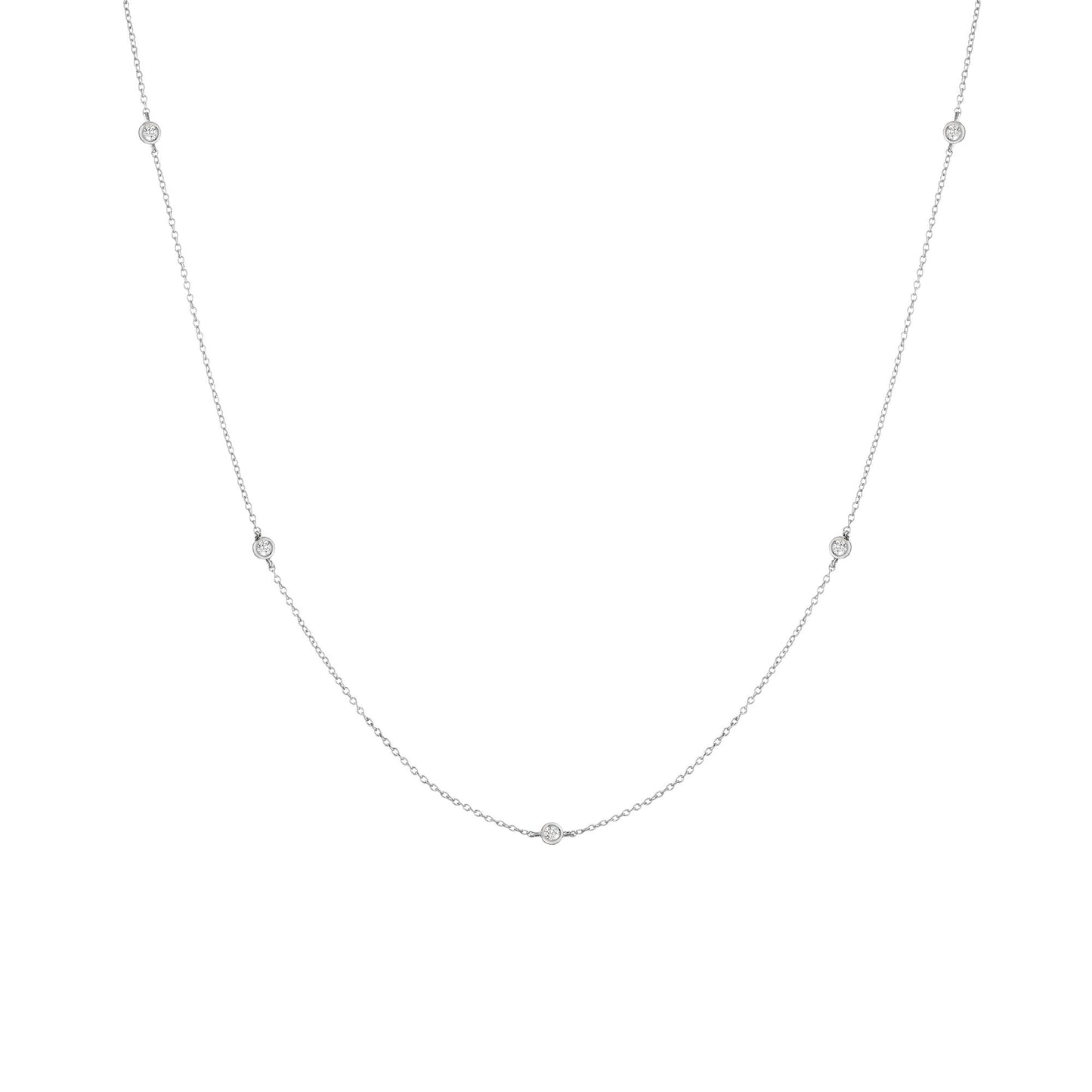 Lab Grown Diamond Station Necklace
