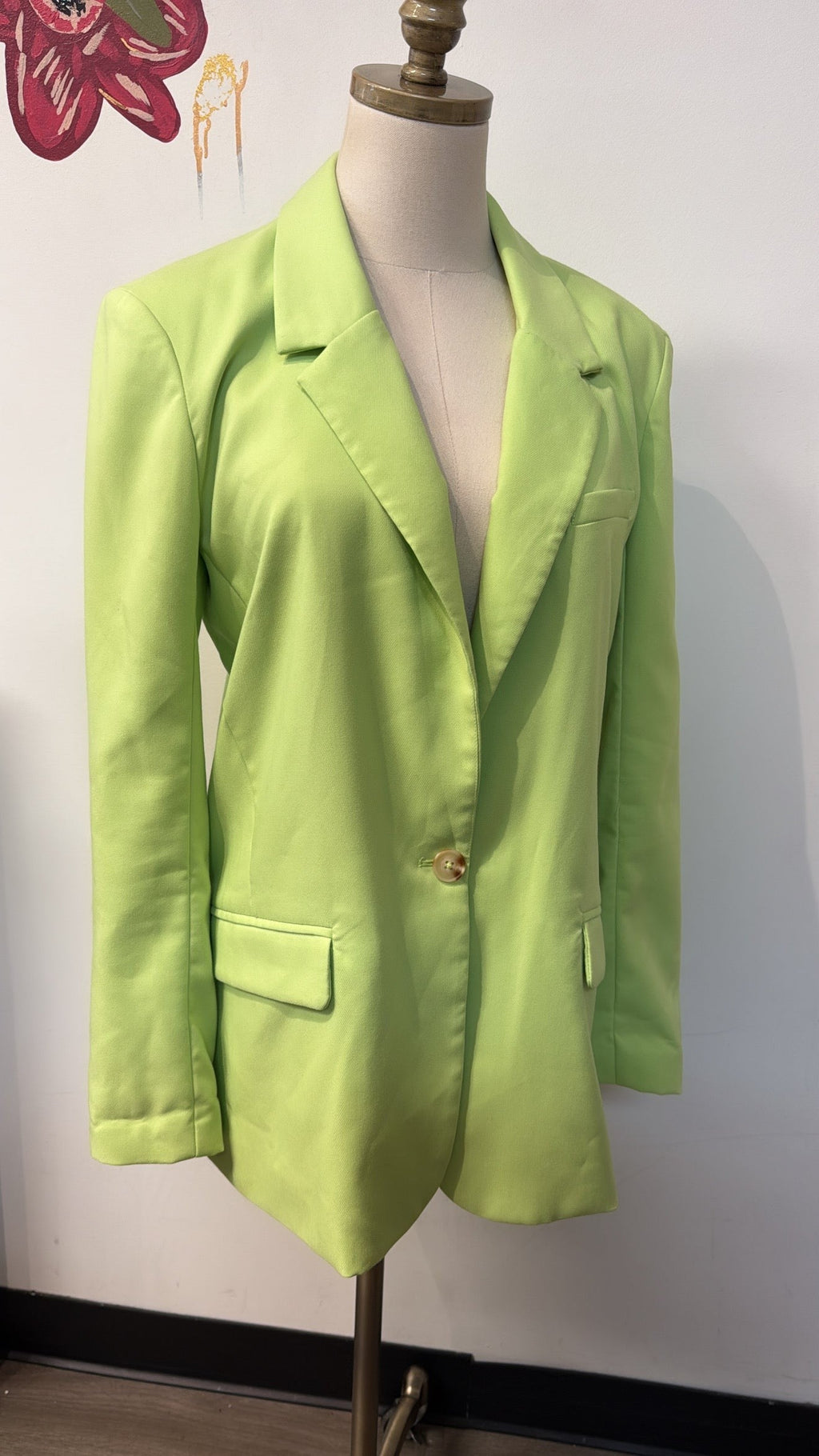 Steve Madden Green Blazer Jacket, S